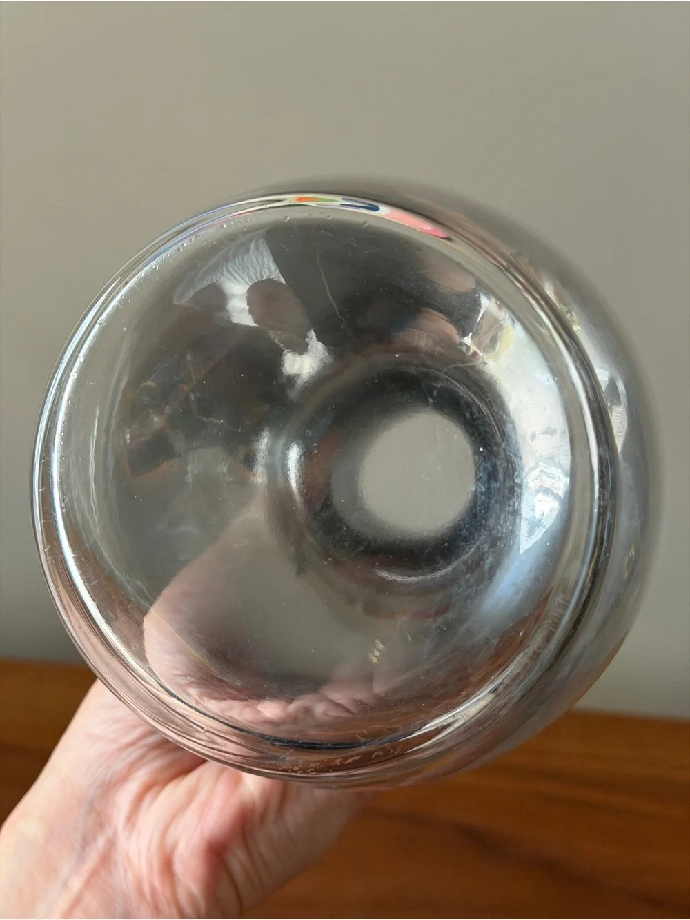 Vintage DOROTHY THORPE Style Silver Rimmed Ombre Serving Carafe Decanter MCM